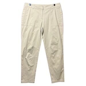 Counterparts Womens Khaki Chino Utility Pants Size 10 Beige Tapered Patch Pocket